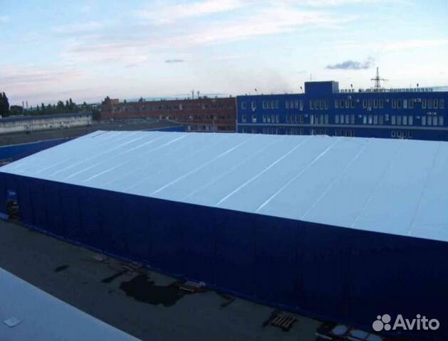 Каркасный тентовый ангар быстровозводимый ангар