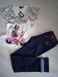 Love moschino джинсы & футболка