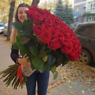 Букет 101 роза 80см