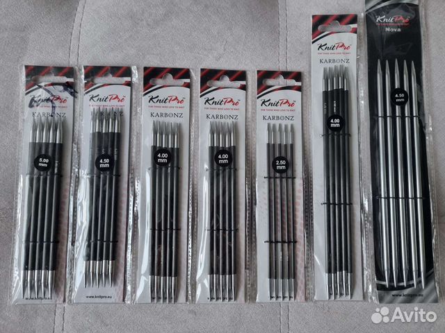 Спицы для вязания knit pro karbonz, nova