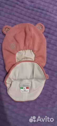 Шапка шлем для девочки (весна,осень)