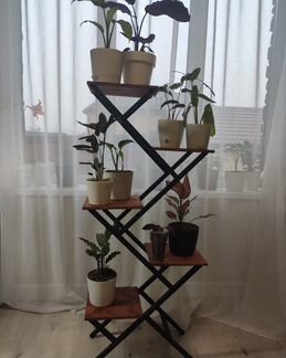 Подставка для цветов стеллаж с подсветкой