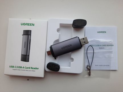 Кардридер Ugreen Type C + USB 3,0