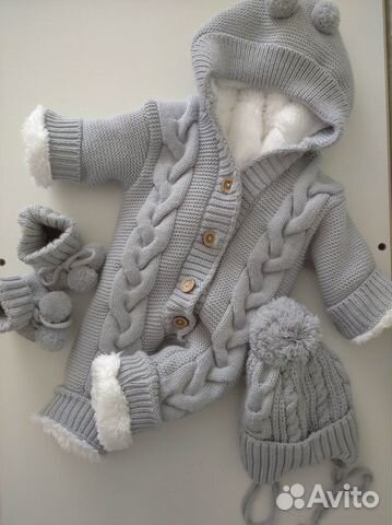 Комплект вязанный для новорожденного