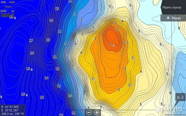 Карта глубин сямозеро подробная