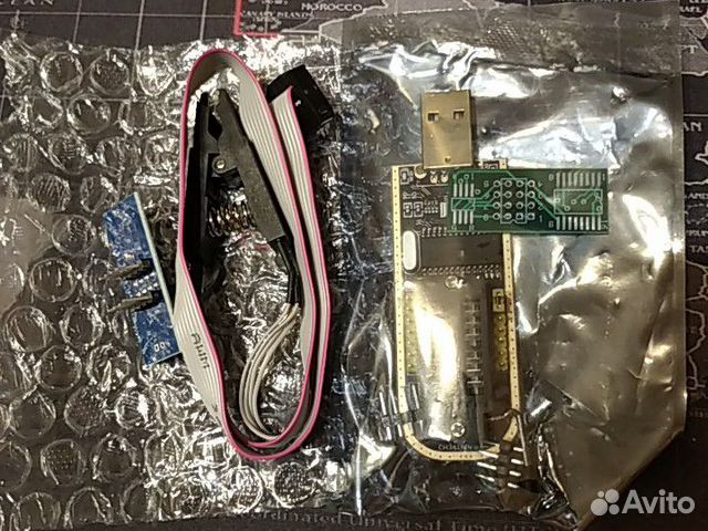 Программатор CH341A+прищ+микр. Биос