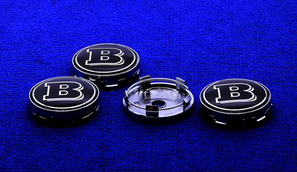Комплект колпачков brabus 54,56,57,59,60,65мм черн