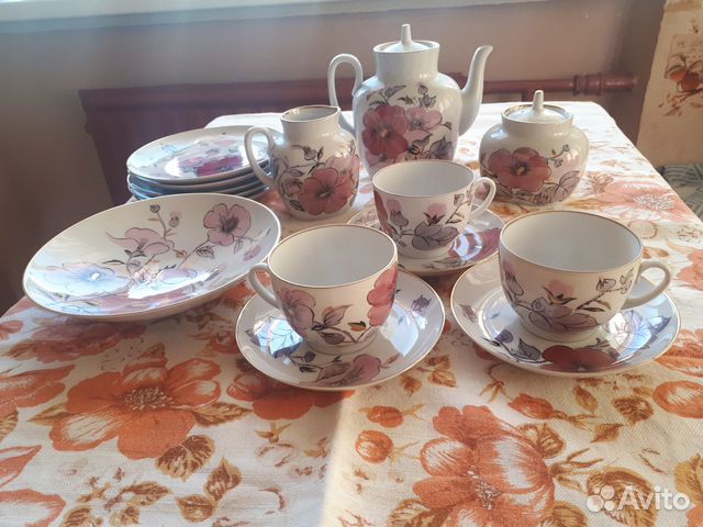 Сахарница, молочник чайная пара фарфор лфз