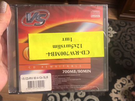 Диски 5 шт cd-rw700mb4