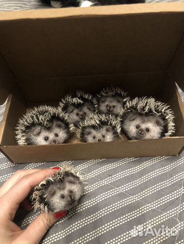 Ежики из шерсти