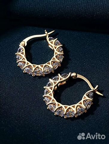 Серьги конго люкс / разные