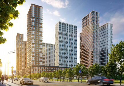 2-к апартаменты, 68.8 м², 7/39 эт.