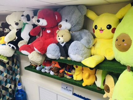 Мягкая игрушка Медведи Пикачу Стич Авокадо Акулы