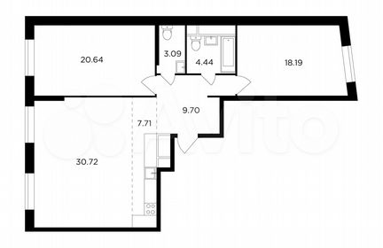 3-к квартира, 94.5 м², 10/30 эт.