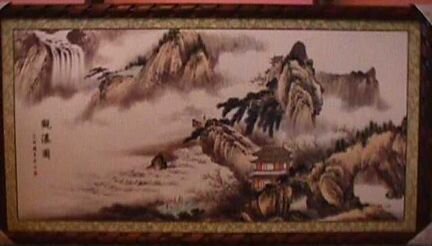 Интерьер копии старых восточных картин 160x90+рама