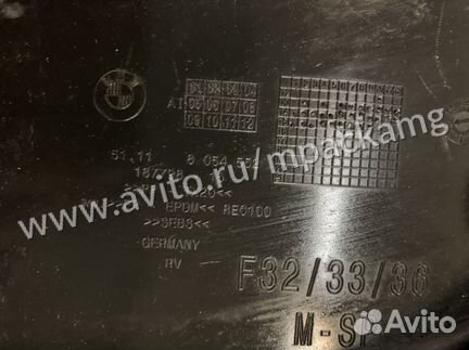 Кожух колёсной ниши подкрылок bmw f32 f33 f36