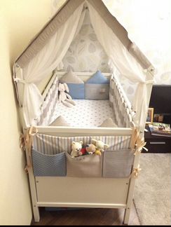 Кровать детская stokke home с балдахином