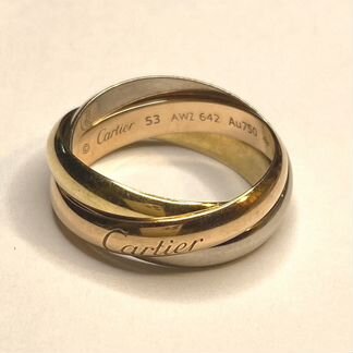 Бронь Cartier Золотое кольцо Тринити 750 р 16,5