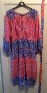 Платье халат на пуговицах с поясом из США 50-54 рр