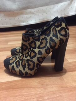 Ботильоны Sam Edelman с леопардовым принтом кожаны