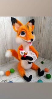 Валяная игрушка ручной работы Лиса