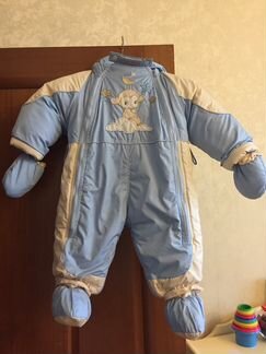 Комбинезон-трансформер зимний, новый, р.74 + шапка