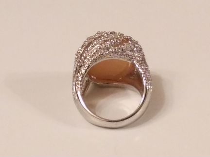 Кольцо Orange Chalcedony