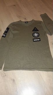 Свитер лонгслив мужской хаки 44