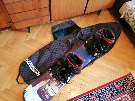 Сноуборд комплект доска, крепы, чехол, ботинки