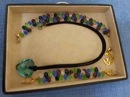 Серьги, браслет Jenavi и колье Swarovski