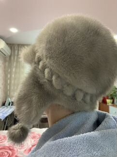 Шапка-ушанка из норки