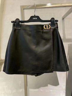 Юбка-шорты кожаная Christian Dior