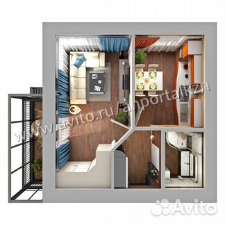 1-к квартира, 40.3 м², 3/19 эт.