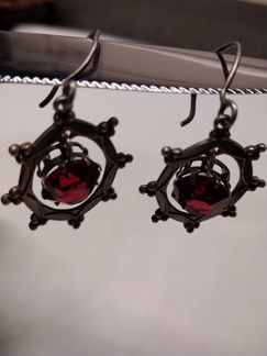 Винтажные серебряные серьги 875 пробы