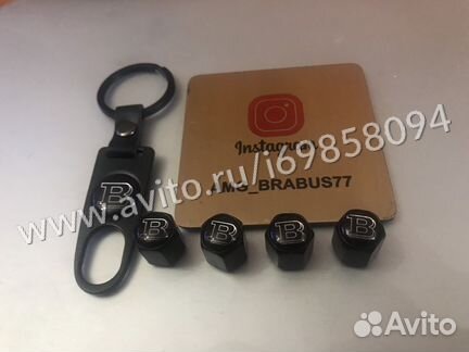 Колпачки на нипель Brabus Black для Mercedes Benz