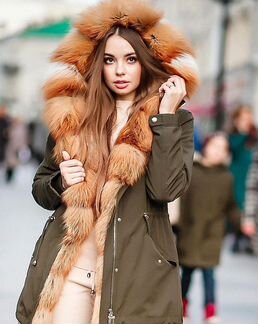 Парка с натуральным мехом