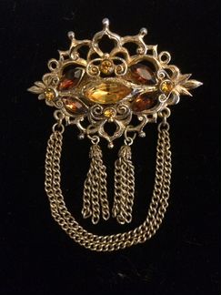 Янтарные броши винтаж Чехословакия