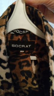 Пальто с леопардовым принтом р.46