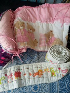 Мягкие борта. Матрас. Для кроватки. Кроватка