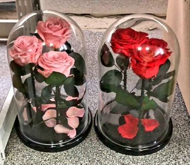 Роза в колбе trio 33см