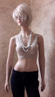 Бусы белые граненые длинные корея блеск искристый