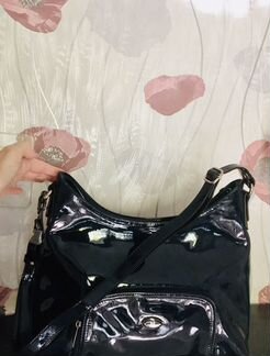 Сумка кожаная лаковая