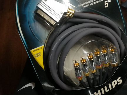 Кабель Philips PXT1000 SWV6345/10 (Scart-6RCA, 5m)