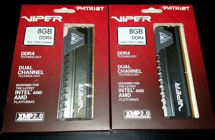 8gb DDR4 x 2 оперативная память