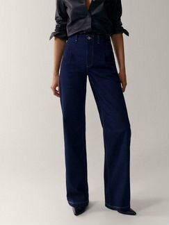 Джинсы с высокой посадкой Massimo Dutti