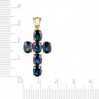 Золотой крест с сапфирами