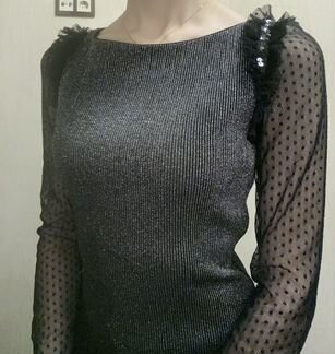 Платье тёплое блестящее надевалось 1 раз