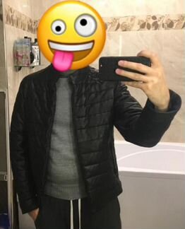 Мужская кожаная куртка massimo dutti