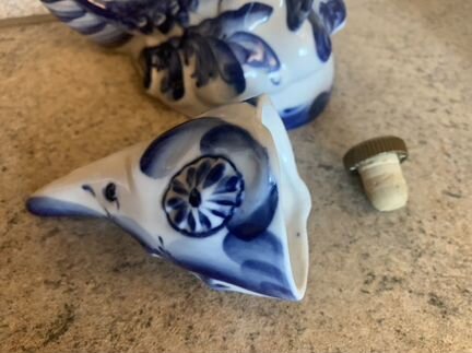 Штоф Гжель Подарочная бутылка день победы с напитк