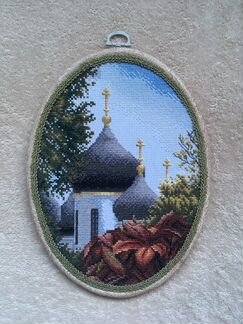 Вышитая картина «Церковь»